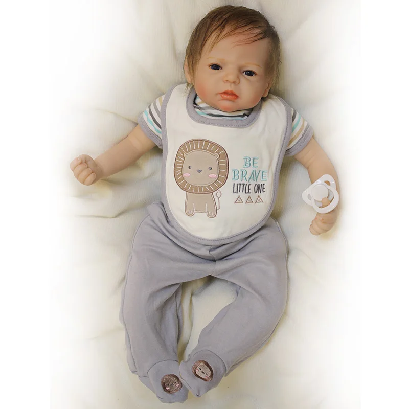 C060 22 дюйма силиконовые детские куклы Reborn Baby Doll реалистичные игрушки для новорожденных кукла ручной работы для малышей куклы с одеждой подарок для детей - Цвет: C060