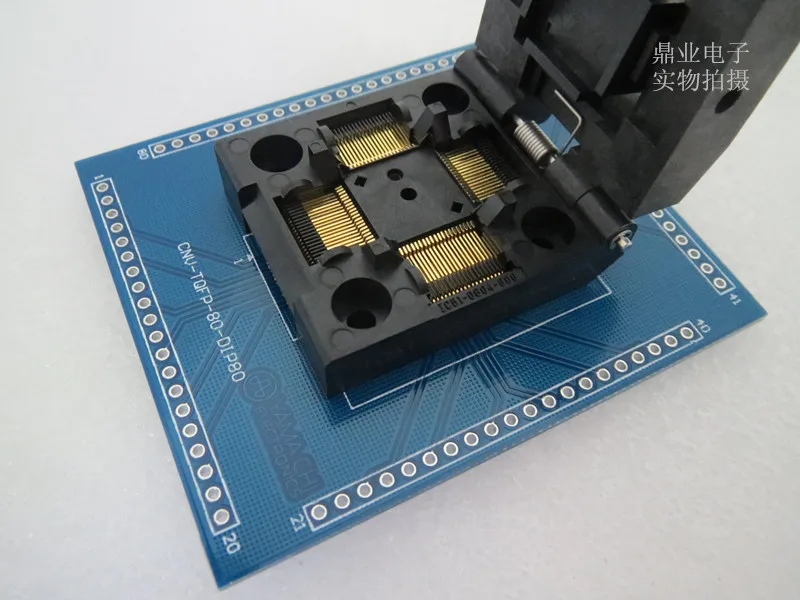 QFP80 TQFP80 IC51 0804 808 14 0 5 мм pinch 14X14MM burn в гнездо золотое покрытие IC Тесты ing сиденье
