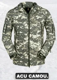 ACU Camo Eebow Тактическая Военная Мужская Уличная зимняя куртка софтшелл Водонепроницаемая камуфляжная термо-пальто спортивная верхняя одежда для кемпинга - Цвет: ACU Camo