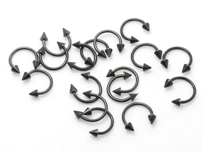 Кольца для перегородки кольца губ с шипами в форме подковы 10 шт. | Украшения и