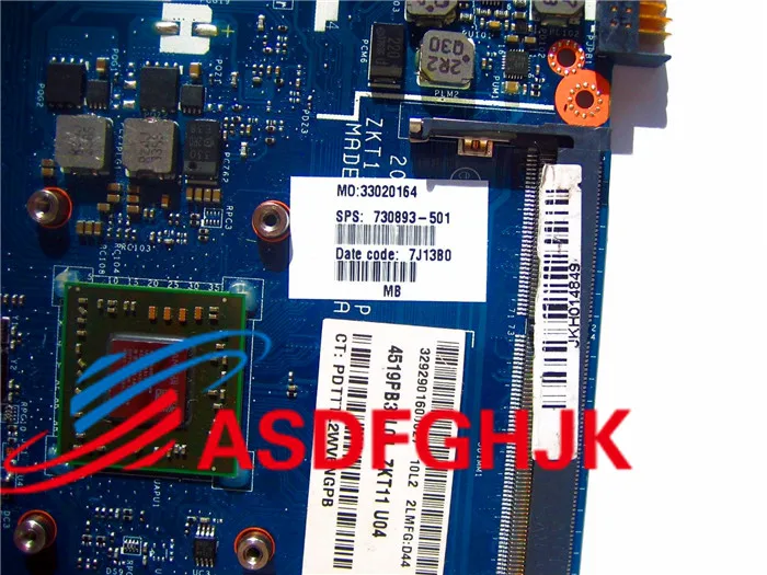 Original FOR HP Pavilion 11-e LAPTOP MOTHERBOARD WITH A4 CPU 730893-501 ZKT11 LA-A521P Test OK | Laptop Repair Components