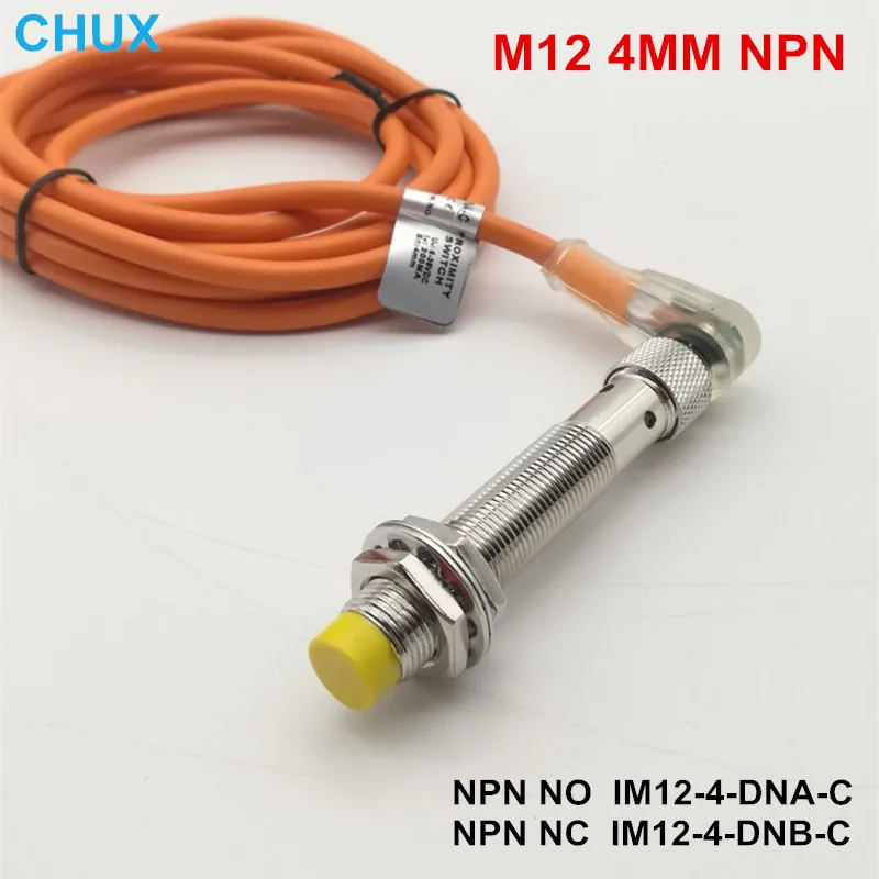 Индуктивный датчик приближения NPN M12 4 мм расстояние срабатывания с разъемом