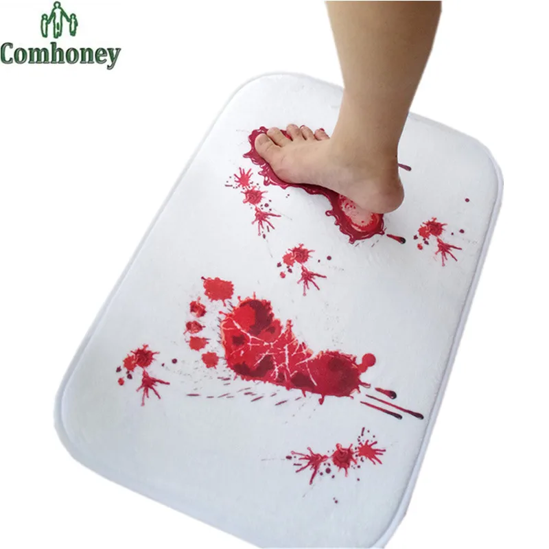 Carpet Коврик Спальня Крови Следы Против скольжения Для Ванной Напугать Триллер