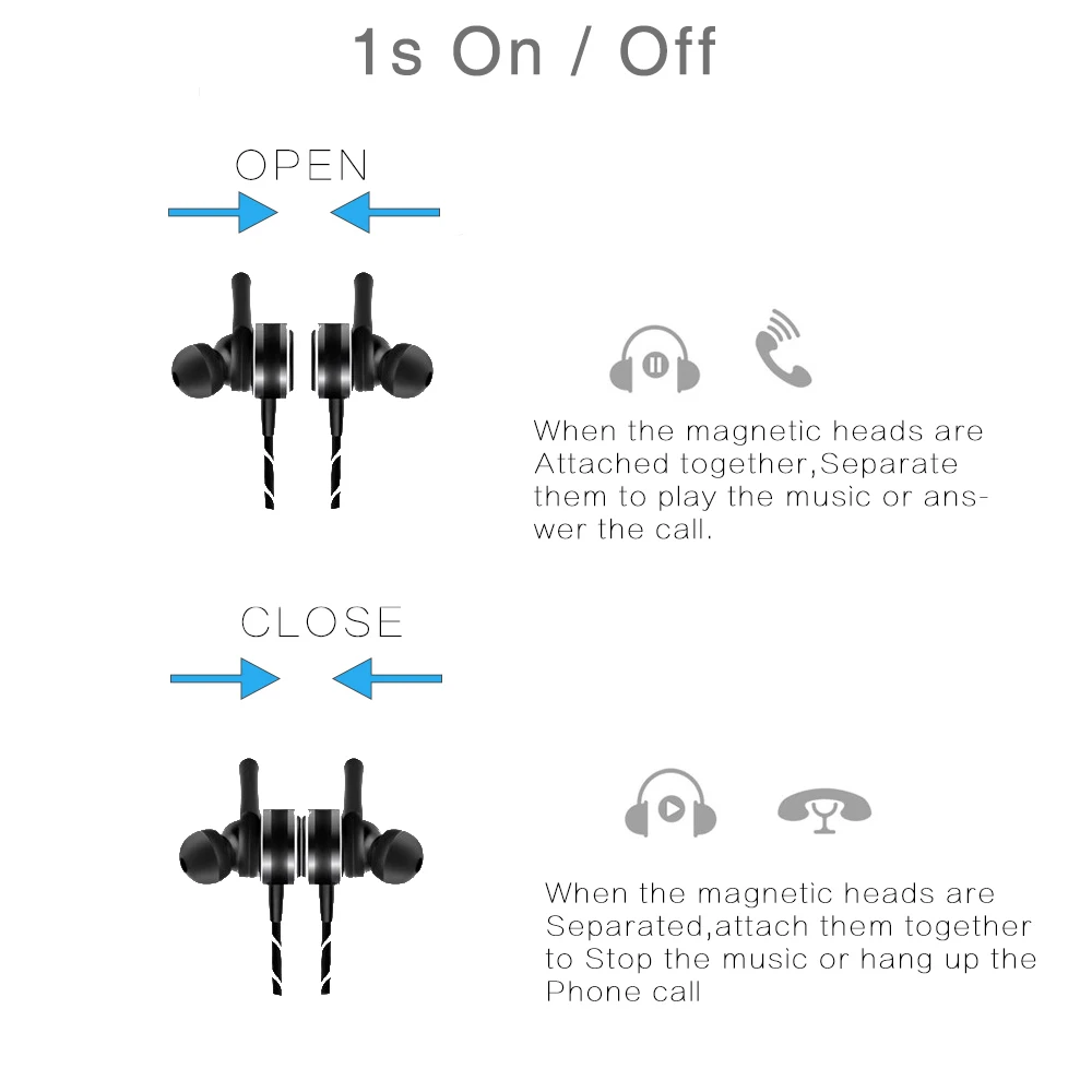 YKSO Wireless Bluetooth Earphone In Ear earbud M28 Portable audio and video Waterproof Stereo Sports With Mic | Электроника