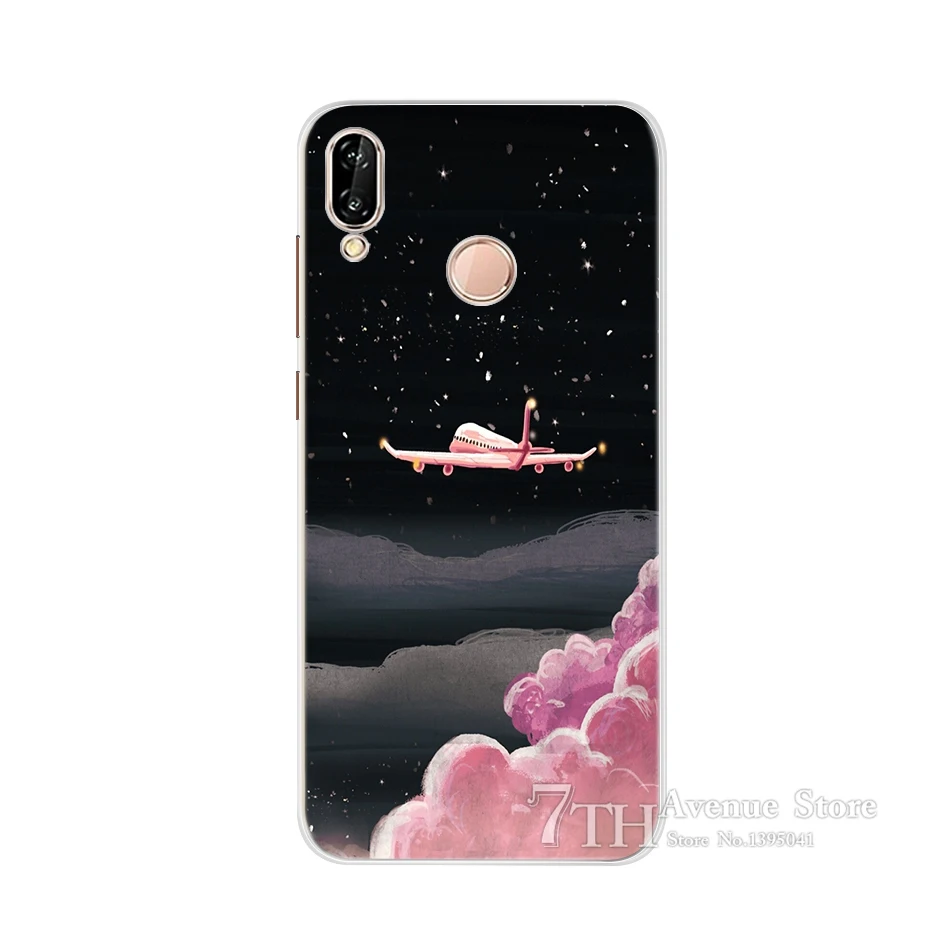 Черный зеленый Чехол для huawei P20 Lite, чехол для huawei P 20 lite, мягкий силиконовый бампер для телефона 360, полный защитный чехол для huawei P20 lite - Цвет: Черный зеленый