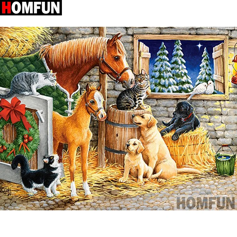 Алмазная 5d-картина HOMFUN сделай сам вышивка крестиком с полными