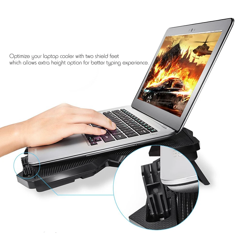 Охлаждающая подставка COOLCOLD для ноутбука 12 15 дюймов 4 вентилятора USB устройство