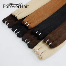 FOREVER HAIR 100 г/шт. 1" 18" 2" Remy человеческие волосы плетение прямые волосы для наращивания прядь платиновый блонд цвет пучок s 100 г/шт