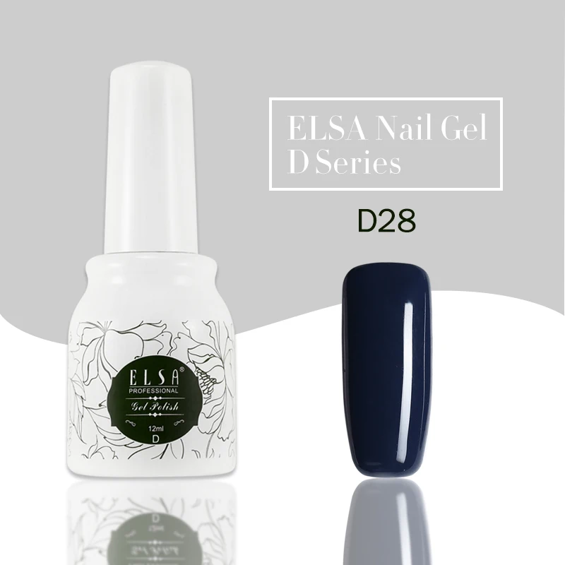 D28 ELSA, 32 цвета, Гель-лак для ногтей, 12 мл, телесный, серый цвет, Гель-лак для ногтей, впитывается, Гель-лак для ногтей, маникюрный лак гель-лаки - Цвет: D28
