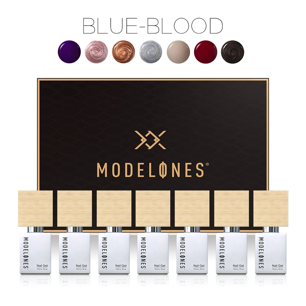 Набор УФ гелей Modelones 7 шт./лот Серия Blue Blood набор для самостоятельного дизайна