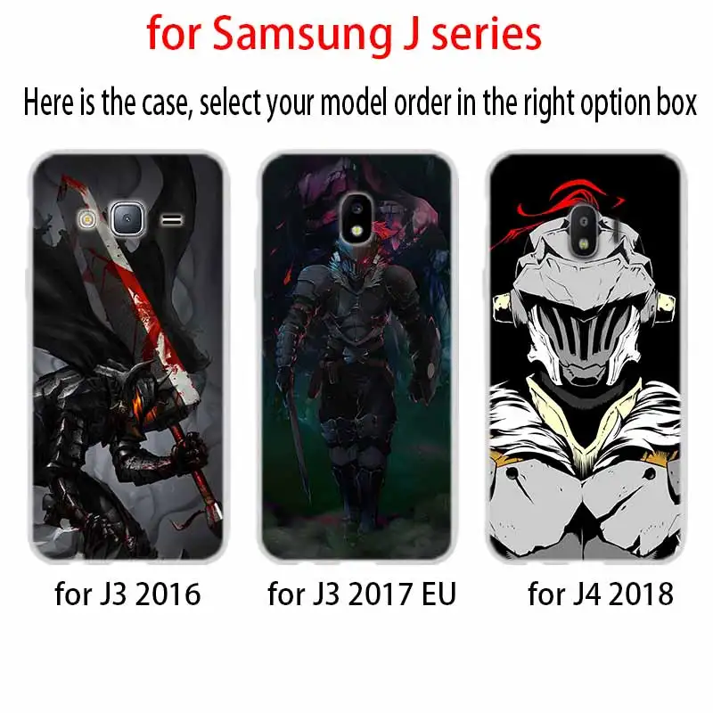 Чехол Goblin Slayer для телефона Samsung Galaxy j6 J8 J7 J5 J3 J4 Plus 2018 2017 2016 J610 Prime Мягкий силиконовый