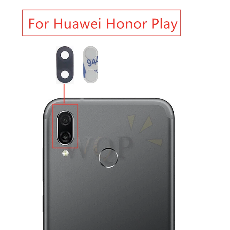 Стеклянный объектив для камеры Huawei Honor Play 2 шт. задняя камера стеклянный замена