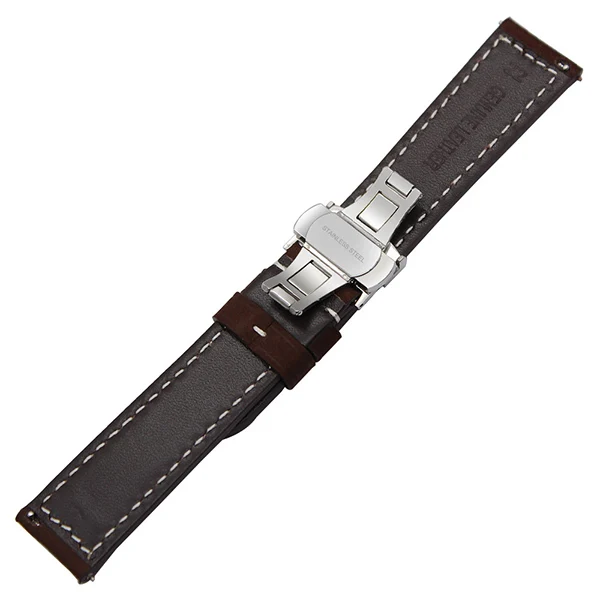 Итальянский ремешок для часов из натуральной кожи для Huami Amazfit GTR 47 мм 42 мм смарт часы ремешок быстросъемный ремешок Бабочка застежка браслет