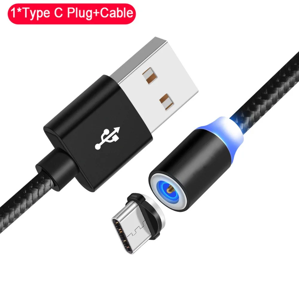 Магнитный usb-кабель для iPhone XS Max X 8 7 6 s Plus iPad Pro, кабель для быстрой зарядки samsung, Xiaomi, huawei, кабели для мобильных телефонов - Цвет: For Type-C Cable