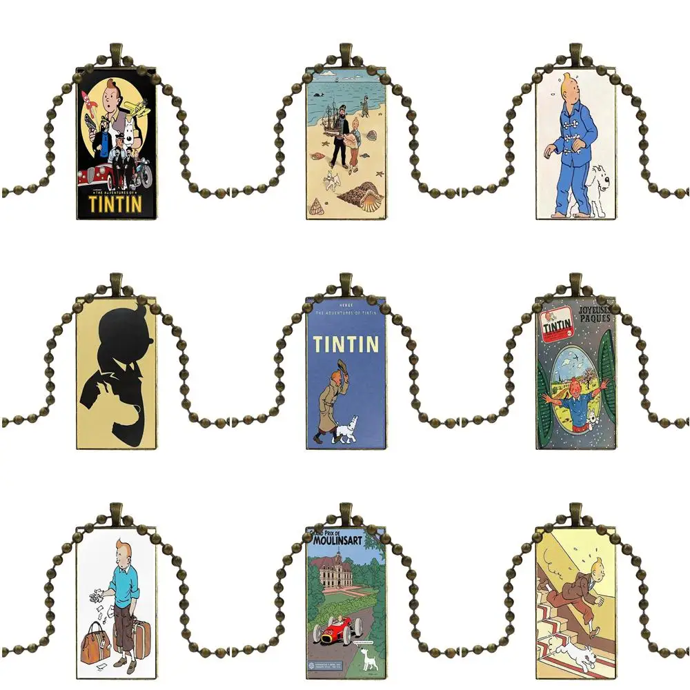 Ювелирные изделия с бронзовым покрытием стекло колье кабошоном Длинная подвеска
