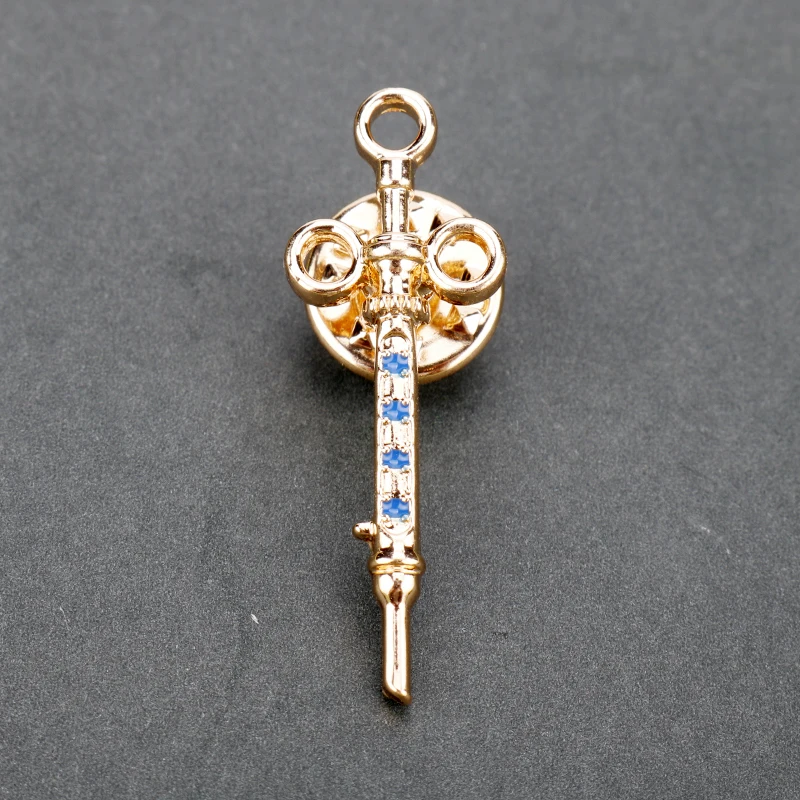 dongsheng Syringe Pin with Crystals Medical Jewelry Gift for Doctor Nurse Students Graduation Metal Lapel | Украшения и