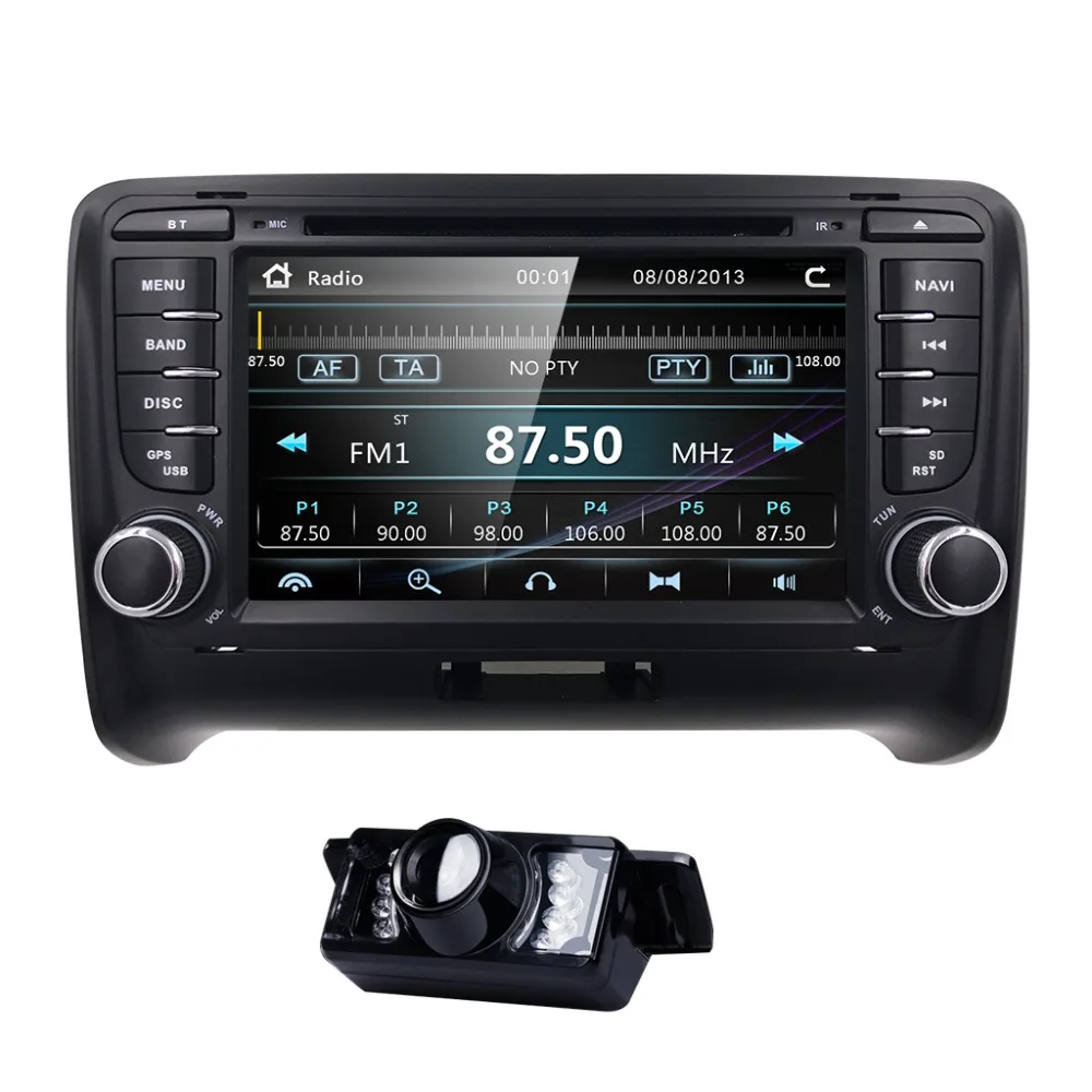 Сенсорный экран 2 DIN автомобильный DVD GPS Радио стерео для AUDI TT 2006-2014 MK2 аудио dvd плеер
