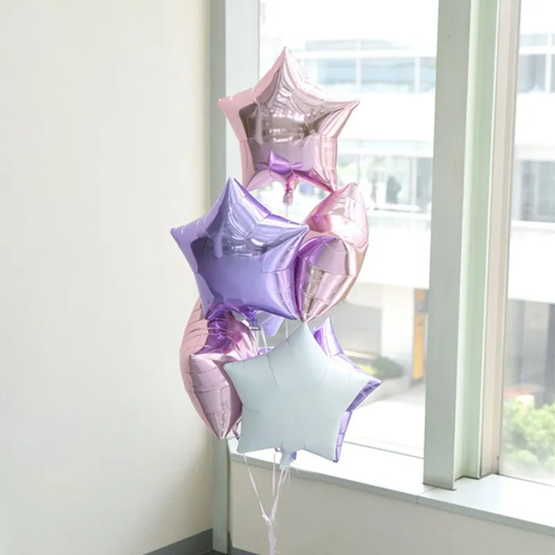 purple pink white 10 блоки из серии "Звездные войны", Детские воздушные шары 18 дюймов розовое золото, серебро, алюминий Фольга шарик для дня рождения вечерние свадебные украшения 1st вечерние игрушка - Цвет: purple pink white