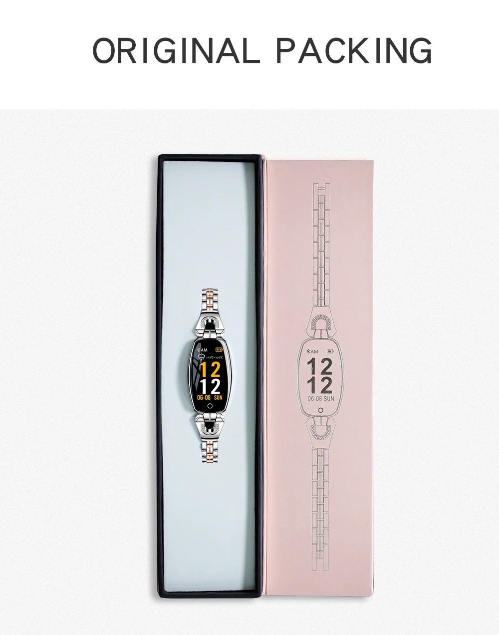 Леди Bluetooth Смарт часы для женщин браслет спортивный IOS Android huawei Xiaomi телефон H8 |