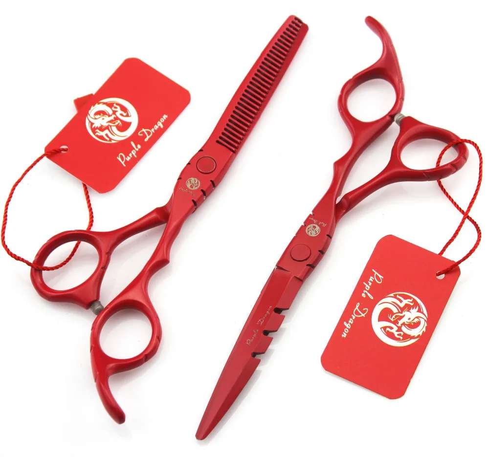 Парикмахерские ножницы JP 440C 62HRC для Красной краски 6 дюймов 508 #|cutting scissors|hairdressing