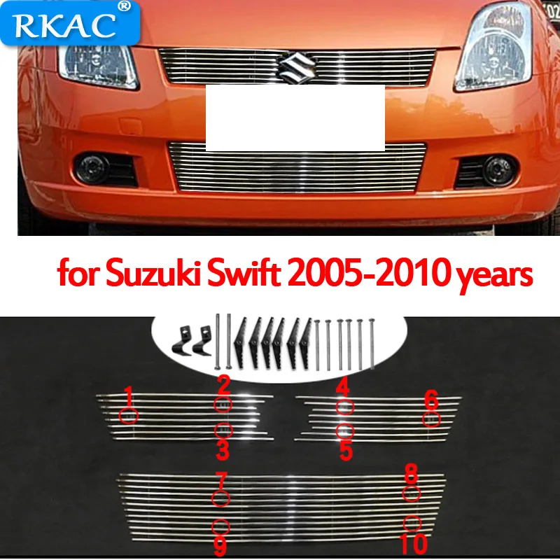 Стайлинг автомобиля RKAC подходит для Suzuki Swift 2005 2010 качественная Металлическая