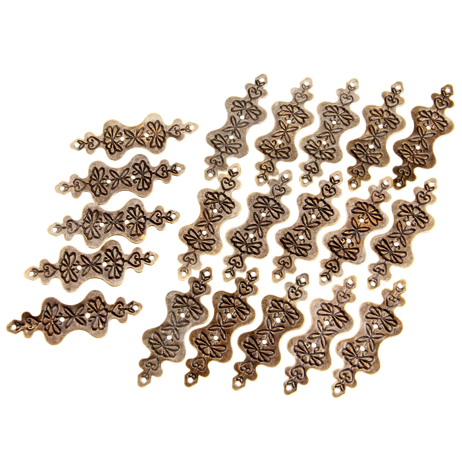 20 шт античные медные мебельные фитинги угловой декоративный Кронштейн средства