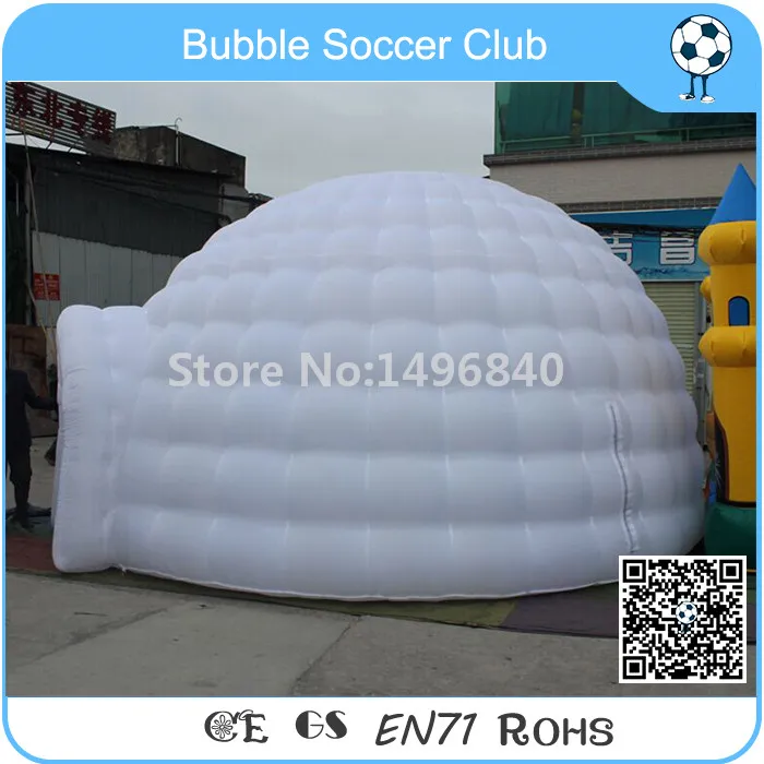 Бесплатная доставка 5 метров белая большая купольная палатка надувной Igloo с