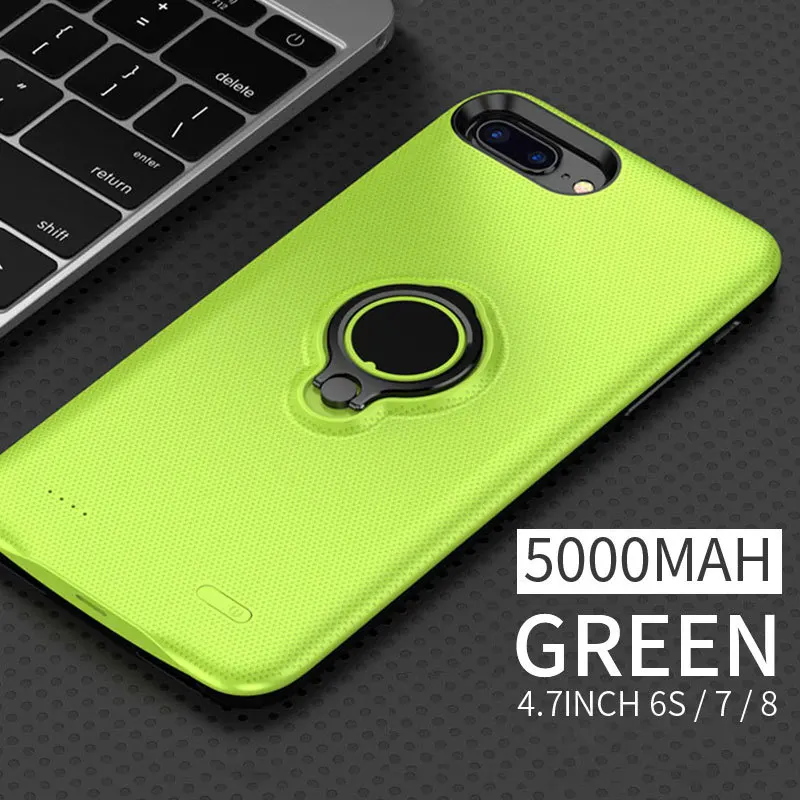 5000 mAh Extpower 7200 mAh батарея зарядное устройство Чехлы для iphone 6 6s 7 8 Магнитная подставка чехол для телефона iphone 6 6s 7 8 Plus Упаковка резервного копирования - Цвет: 5000 mAh