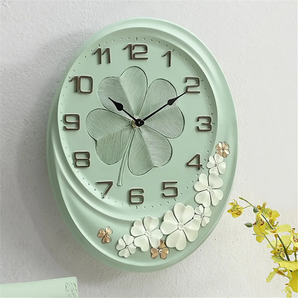 Европейские настенные часы на удачу в скандинавском стиле пасторальные розовые