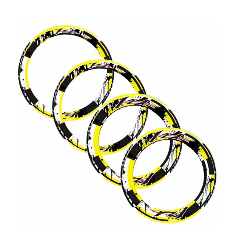 4 X Thick Edge Outer wheel decals Stripe Wheel stickers Fit for all YAMAHA FZ1 fz1 | Decals &amp Stickers