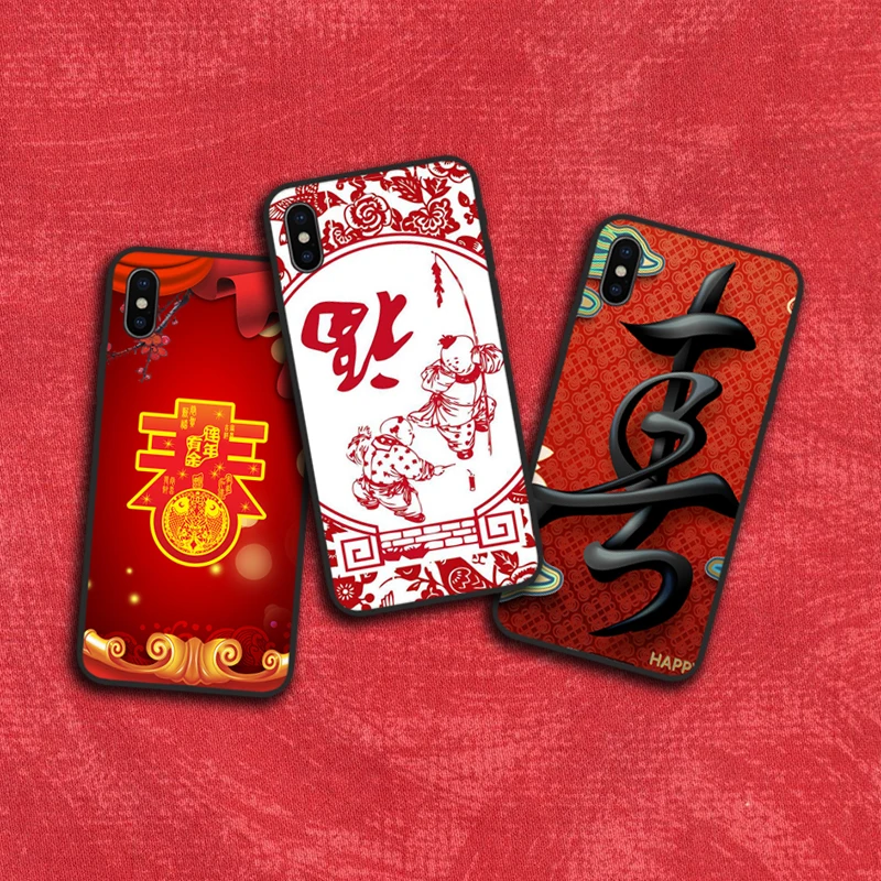 Чехол с принтом для празднования китайского Нового года 2018 чехол iphone 5 5S 6 6S Se plus 7