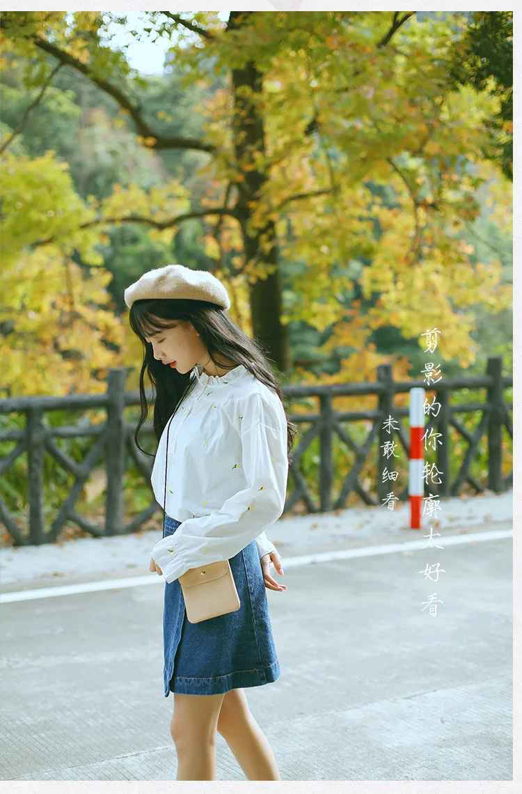 Для женщин юбки для Японии панк Kawaii Ulzzang свежий ковбой Демин повседневная юбка