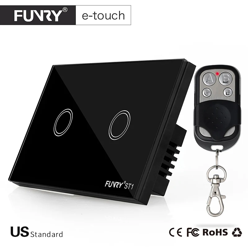 FUNRY нам Стандартный работать с RM pro ST1 2 Gang 1way Smart Remote Управление стены 433 мГц RF