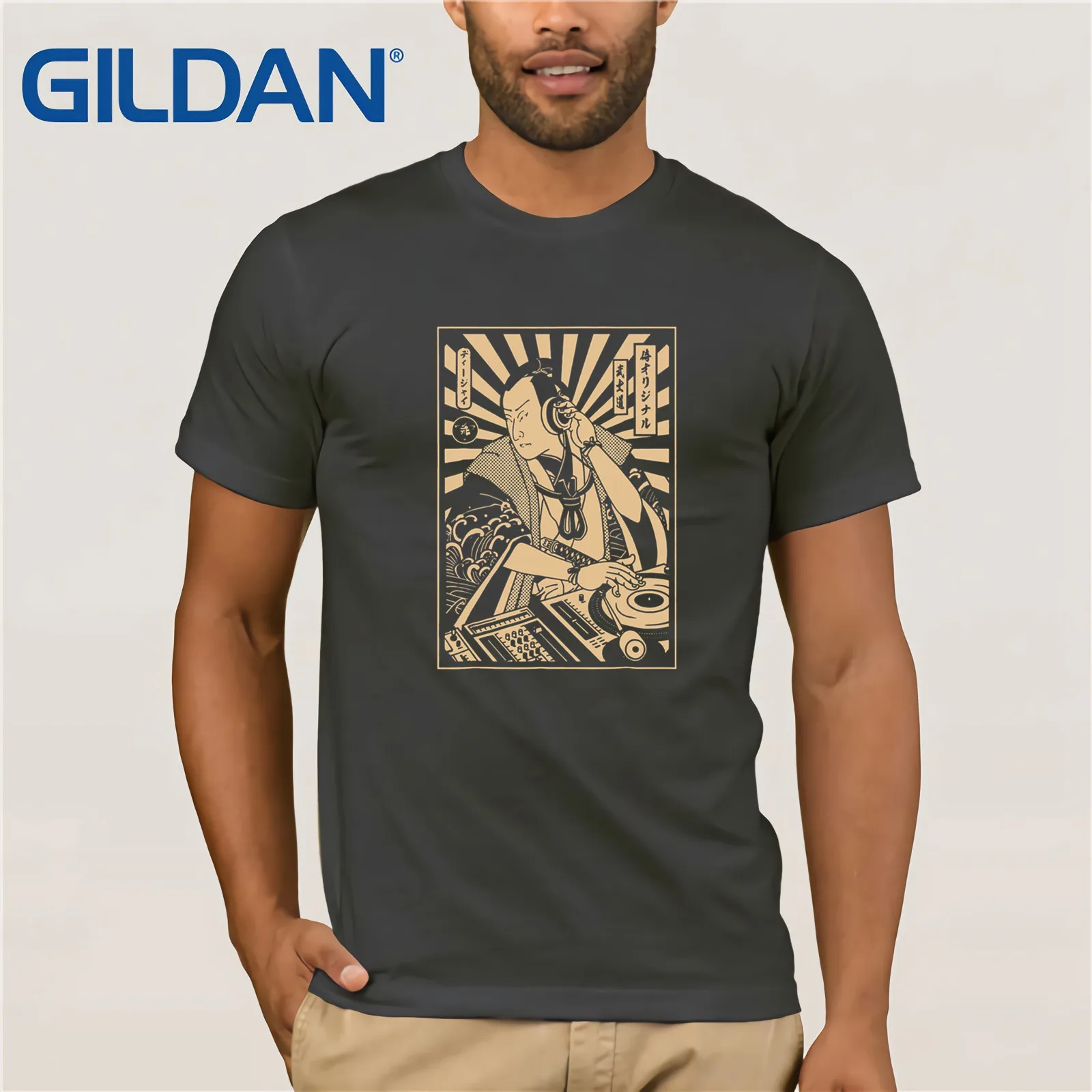 Dj Samurai T Shirt Fashion Disco Japanese Gift 2021 Summer Men's Short Sleeve T-Shirt | Мужская одежда