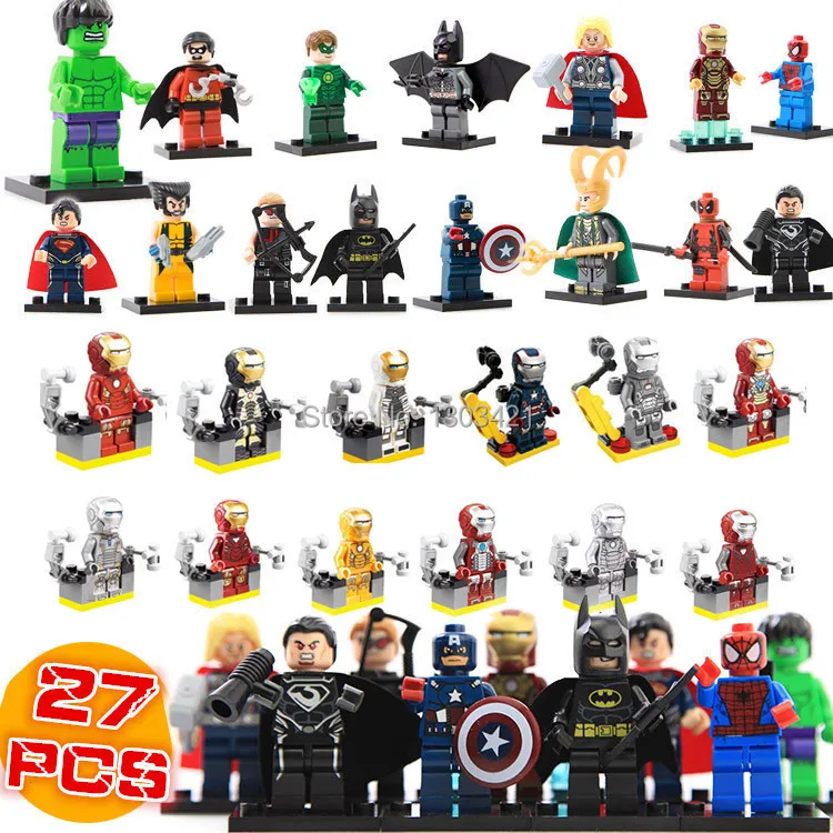 27pcs/lot*SUPER HEROES*Educational Brick*Elighten BLOCKS*Compatible With Lego*Free Shipping* without original box*Self Locking|shipping dock|shipping