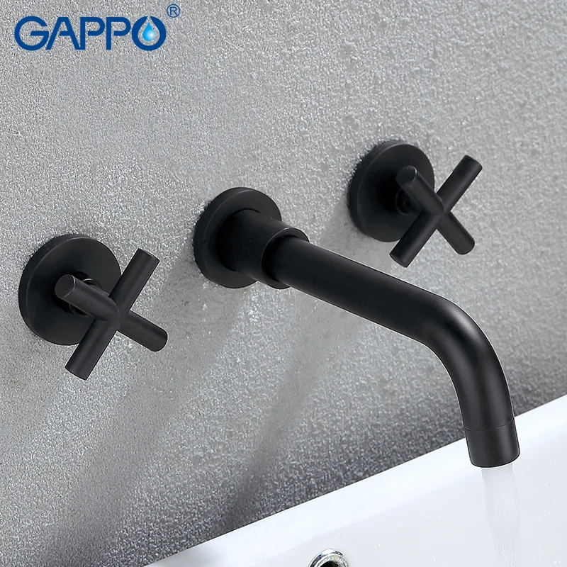 

GAPPO basin Faucets black bathroom waterfall bath water taps bathroom basin sink faucet mixer tap wall mounted