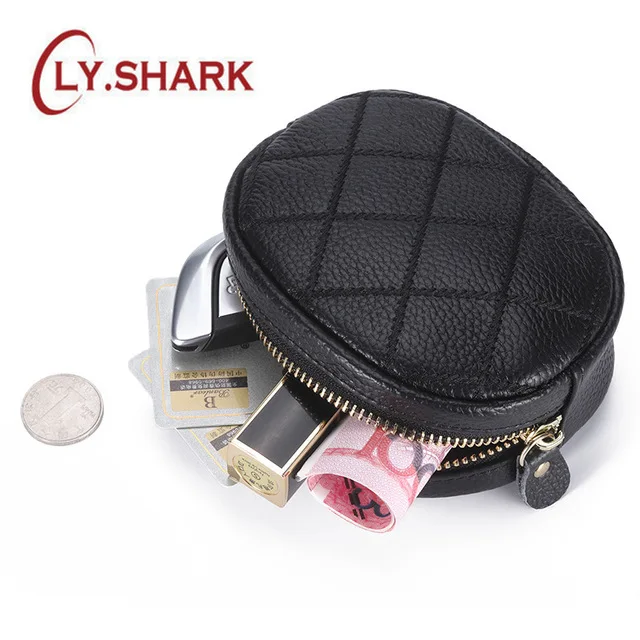 Кожаный мини кошелек LY. SHARK Корейская версия сумки для ключей на молнии кожаная