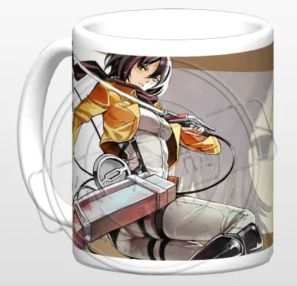 Керамическая кофейная кружка New Attack on Titan Mikasa Ackerman белая или меняющая цвет чашка|mug