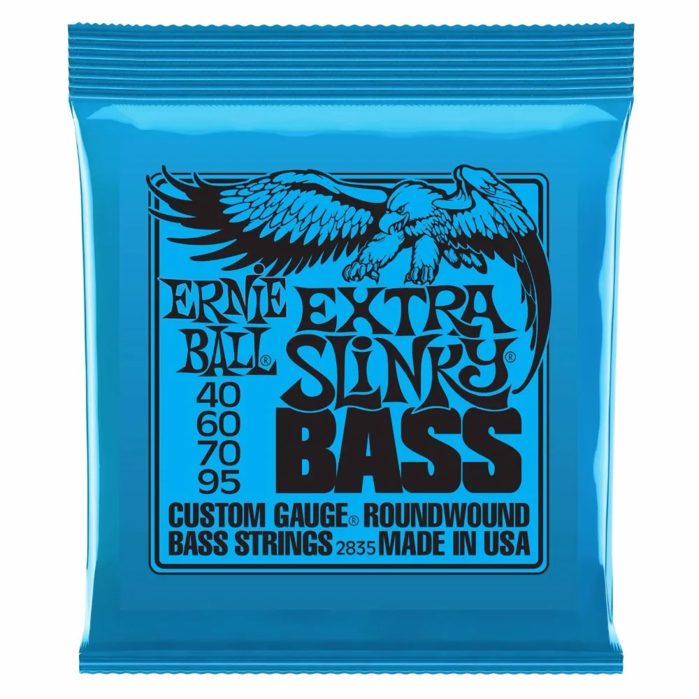 

Ernie Ball 2835 сверхтонкие круглые намотанные бас гитарные струны 040-095