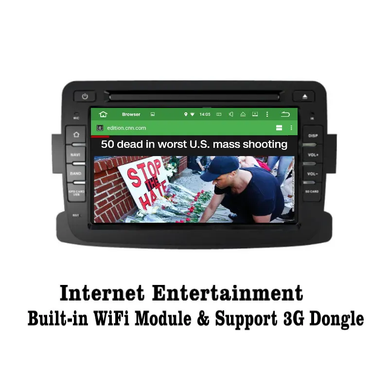 Liislee Android 7,1 2G ram для Renault Duster 2010~ автомобильное радио Аудио Видео Мультимедиа dvd-плеер wifi DVR gps Navi навигация