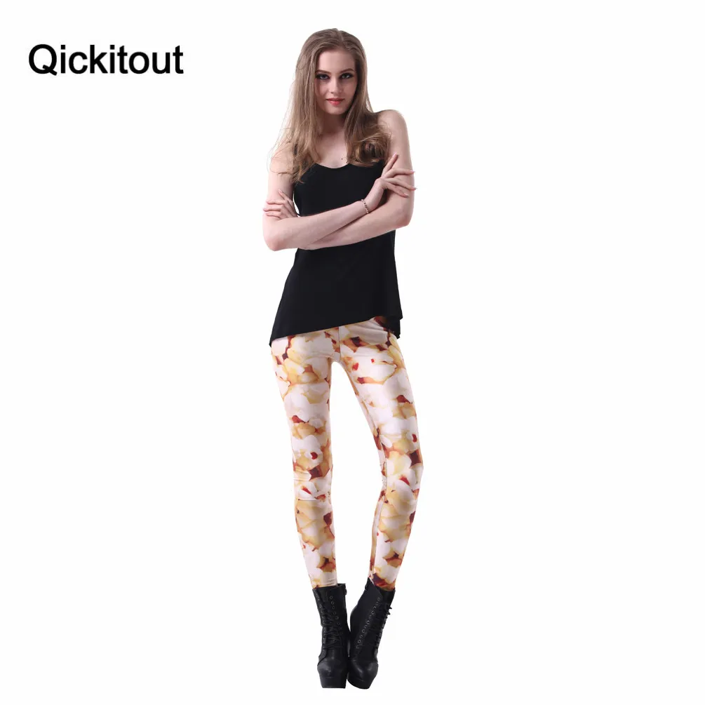 Drop Ship Fitness Legging Printed Women Popcorn Leggins Digital Printing Food Leggings Fashion Girl Punk Pant roupa de ginastica | Женская