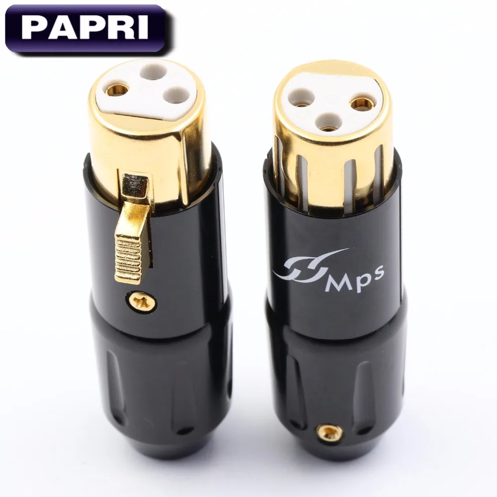 MPS Caesar-W/M высокого класса 3pin Мужской 24 К позолоченный Женский XLR Мужской разъем баланс разъем микрофон аудио разъем