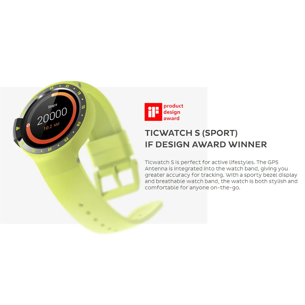 Ticwatch S смарт часы Android Wear Bluetooth 4 1 WI FI gps сердечного ритма IP67 Водонепроницаемость