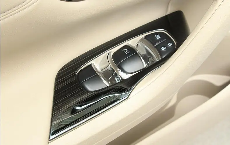 Для Nissan Teana/Altima 2013- LHD Внутренняя дверь подлокотник стеклоподъемник кнопка переключения панель наклейка накладка 6 шт./партия