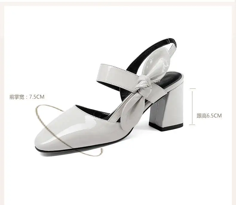 Модные босоножки на толстом высоком каблуке с квадратным носком Женские