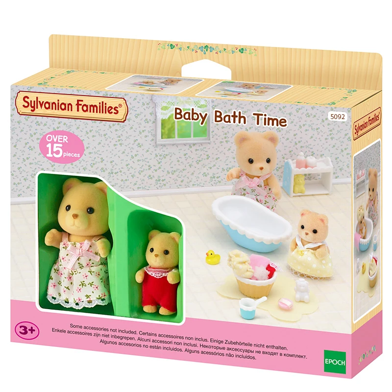 Sylvanian Family пушистый кукольный домик с животными фигура ребенка время ванны