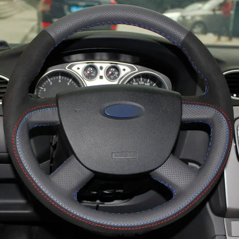 Кожаный чехол для руля Ford Focus 2 2005 2011|Чехлы на руль| |