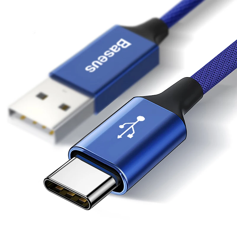 Blue Кабель Baseus длиной 5 м usb type-C для быстрой зарядки samsung S10 USB-C кабель type-C для huawei Xiaomi Mi 9 Oneplus 6t USBC зарядное устройство - Цвет: Blue
