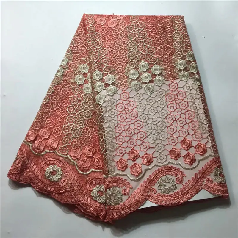 Последние в африканском стиле высокого качества кружевной ткани тюль