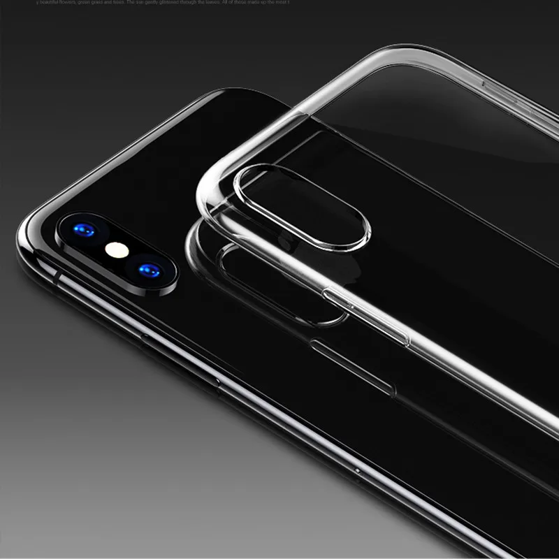 50 шт. Прозрачный чехол для iPhone 5 6s 7 8 Plus защитный X XS MAX XR 5s 6 TPU Мягкий силиконовый SE